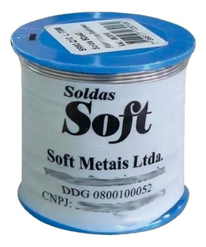 Imagem 4 de 4 de Solda Fio Estanho Com Fluxo Eletrônica 60x40 1mm Rolo 500g