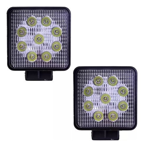 Par De Faros Reverseros Cuadrados 4 I O L Luz Blanca Base