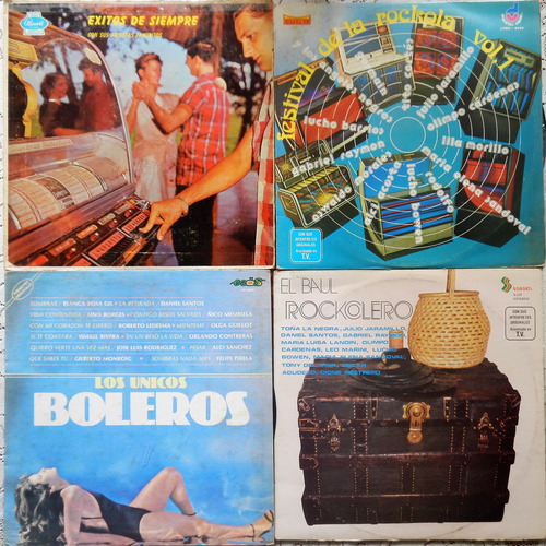 Boleros  Grandes Intérpretes Éxitos. 4 Lp Vinil  X $3