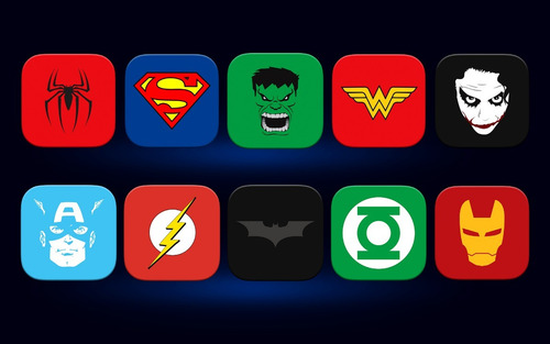 Kit De Imágenes Digitales Iconos Superheroes