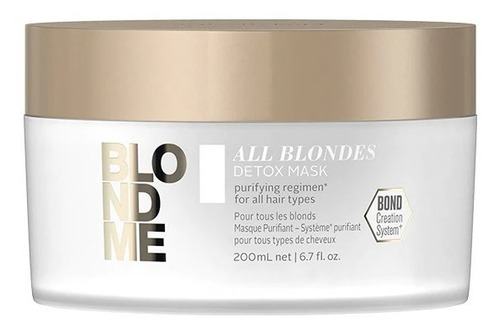 Blondme Máscara Détox Para Todo Tipo De Rubios 200 Ml