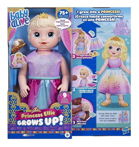 Baby Alive Princess Ellie Grows Up Muñeca Interactiva F5236