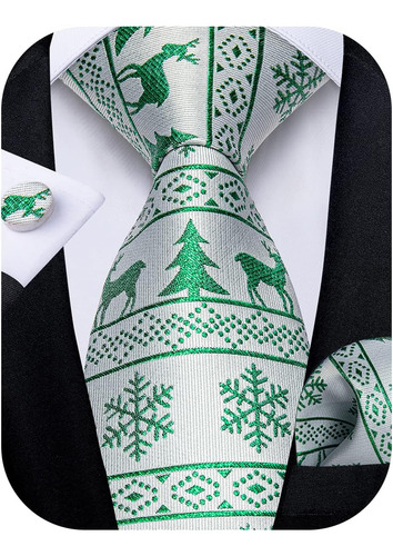 Juego De Corbatas Navideñas Dibangu Para Hombre, Color Blanc