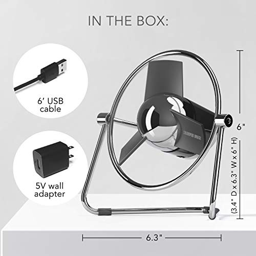 Sharper Image Sbm1-si Soft Blade Usb Fan Se Traduce Como