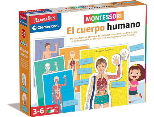 El Cuerpo Humano Montessori Clementoni 55476 Juego Educativo