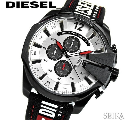 Reloj Hombres Diesel Mega Chief Chrono Negro Silicona Dz4512