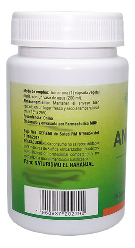 Imagen 3 de 3 de 2x Anulgrass Quemador De Grasas Adelgazante L-carnitina Spirulina Te Verde