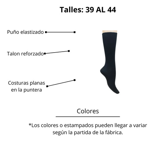 Pack X 6 Medias Floyd Lisa ALG/modal Puño Soft Art. Cl09