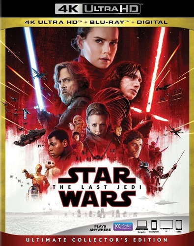 Blu Ray 4k Star Wars Last Jedi Ultra Hd Episode 8 Cons Stock