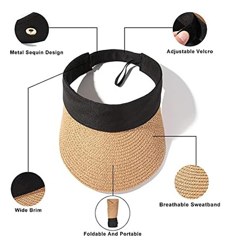 Infomine Viseras Para El Sol Sombrero Plegable Para Mujer So