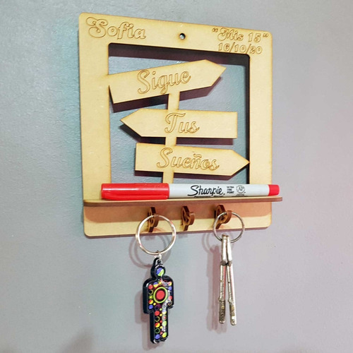 Imagen 3 de 6 de 50 Porta Llaves Cuadros Personalizados Souvenir Fibrofacil