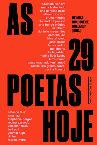 As 29 poetas hoje, de Várias autoras,. Editora Schwarcz SA, capa mole em português, 2021