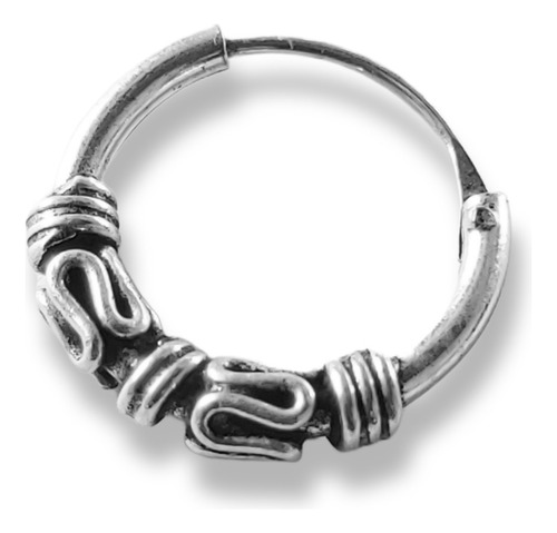 Aro Argolla Bali Plata 925 Diametro 10mm Por Unidad Modelo 6