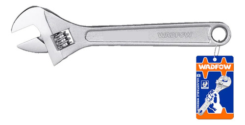 Llave Ajustable Cromada 8 PuLG 200 Mm Apertura 24 Mm Wadfow Color Cromado