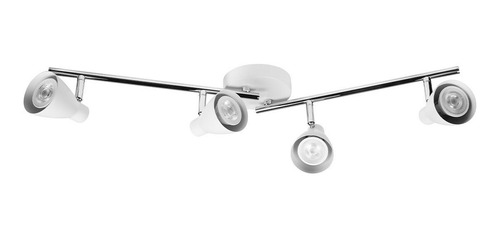 Lámpara De Techo O Pared Dirigible 4 Spots Tr-2404 24w Estructura Blanco