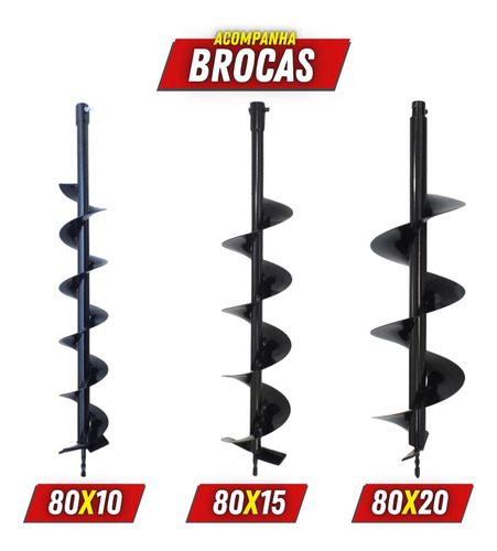 Trado Motorizado Anmax Gd520b 52cc 2t + Brocas E Óleo Toyama