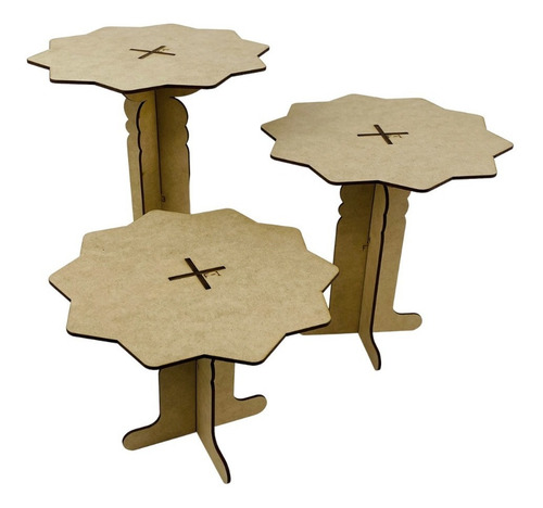 Imagen 1 de 10 de Kit 3 Bases Para Cupcakes Mesa De Dulces Candy Bar Postres