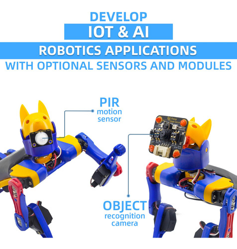 Kit De Robot De Codificacion Stem Petoi Dog Bittle X -azul