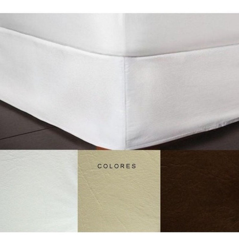Cubre Sommier Ecocuero 160x200 Queen Size Cuero Ecológico