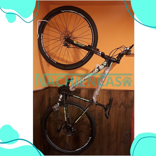 Imagen 5 de 10 de Gancho Soporte Para Colgar Bicicleta Forma Vertical Antirobo