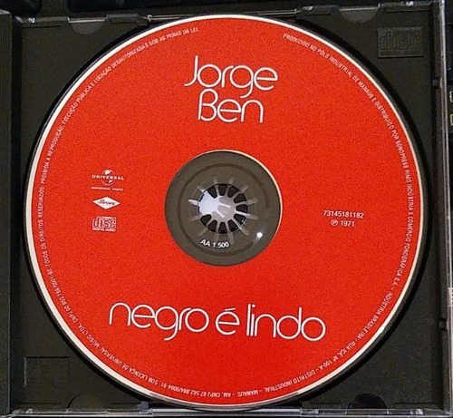 Cd Jorge Ben Negro E Lindo (Usado)
