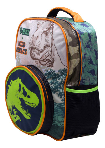Mochila Primaria Infantil Universal Jurassic World 20 L Verde