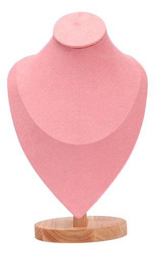 Soporte De Busto De Cadena De Exhibición De Collar, Madera