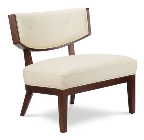 Poltrona Rosen A-550 Madera Cuero Beige