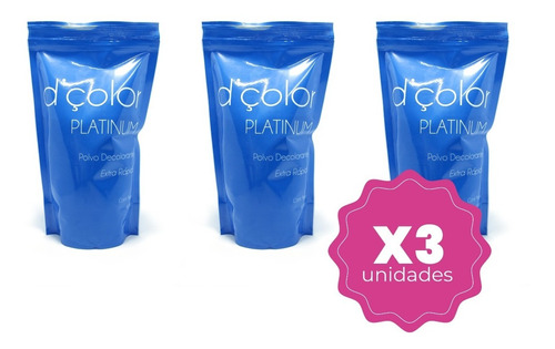 Polvo Decolorante Platinum X700grs Blanco Extra Rapido X3 Un