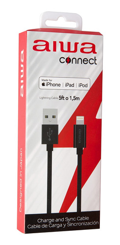 Cable Usb Lightning-iPhone Aiwa Negro