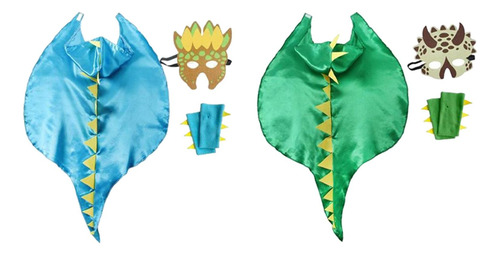 Disfraz De Dinosaurio De 2 Piezas Capa De Halloween Dragon