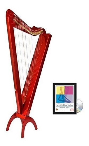 Arpa 33 Cuerdas Acústica Electric Grand Harpsicle Harp Red ®