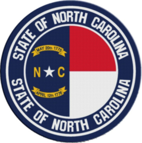 Parche Escudo Circular Estados Unidos Carolina Del Norte