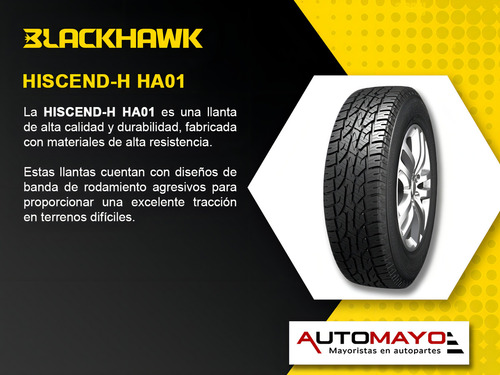 Llanta Hiscend-h Ha01 Blackhawk 235/70r16 106s Índice De Velocidad S