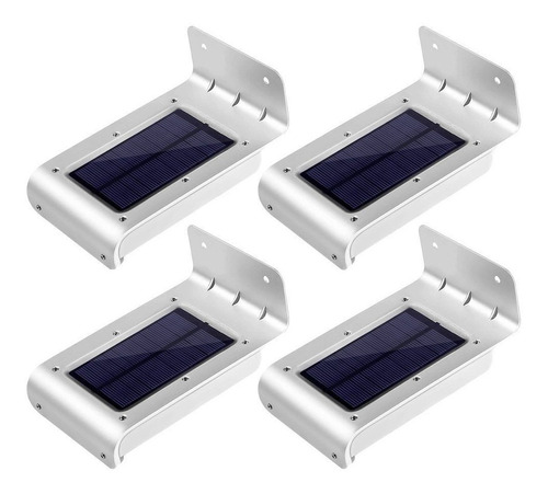 4pack Solarlamp 16led Impermeable Luz Sensor De Movimiento A