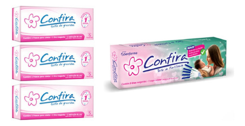 Kit 3 Testes De Gravidez + 1 Teste De Fertilidade