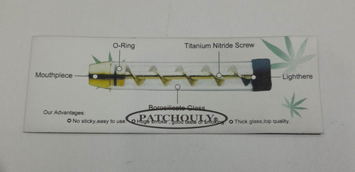 Imagen 9 de 10 de Twist Glass Blunt Pipa Vidrio Pirex Turbina +escobilla 10cm.