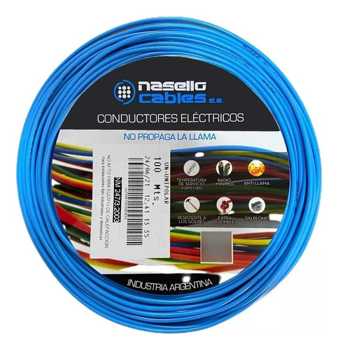 Cable Unipolar 4 Mm Rollo X 100mts Elegí Color