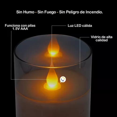 Vela LED Grande Efecto Real Cera Parafin – Multivarios Colombia