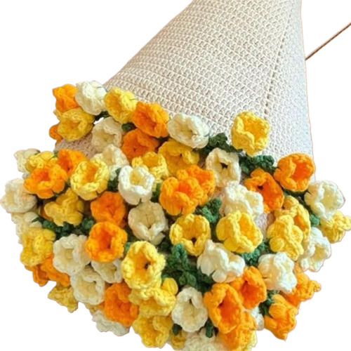 Knitted Crochet Rose Bouquet Blanket Diy Material Pack
