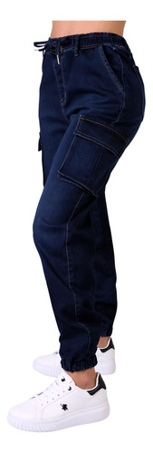 Jeans Mujer Moda Jogger Azul Fergino 52905406
