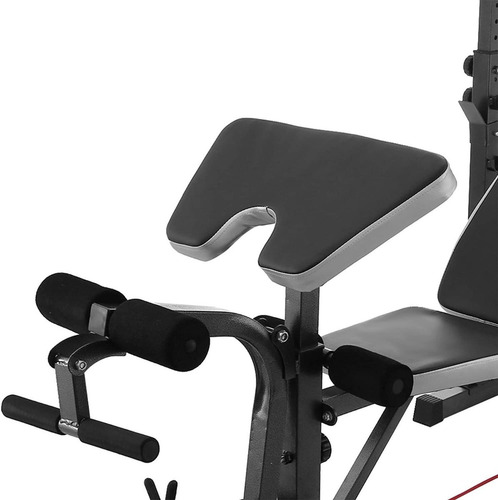 Mini Gimnasio Banca Multifuncional + Rack (soporte 250kg)