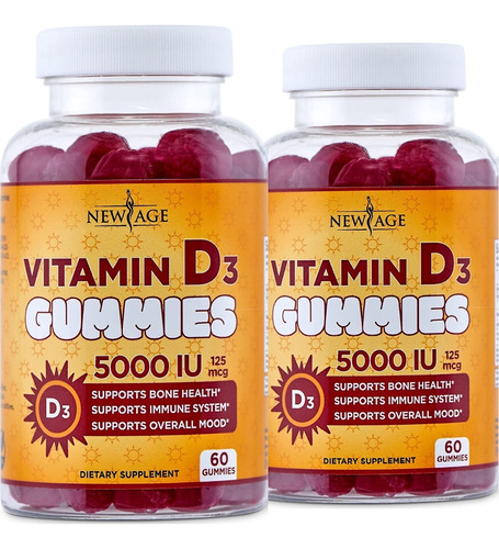 Vitamina D3 5000iu 60gum New Ag - - Unidad A $5607