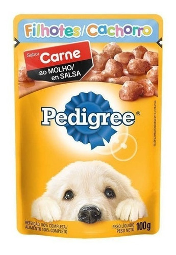 Sache Pedigree Filhotes Carne Ao Molho 100g Cães Kit 20 Und.