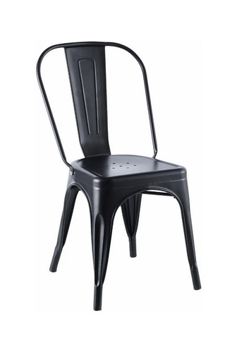 Imagen 2 de 6 de Silla de comedor Garden Life Tolix, estructura color negro, 4 unidades
