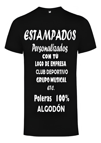 Polera Para Estampar... Con Tu Logo, Grupo Etc. Unisex