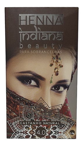 Henna P/ Sobrancelhas Indiana Beauty 1,1g - Castanho Natural