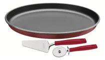 Comprar Asadera Y Cortador Para Pizzas Tramontina 3 Piezas Color Roj