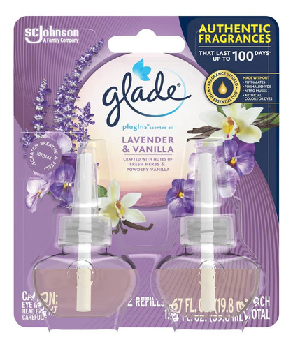 Glade Aceite Esencial 2 Refills 39.6ml Lavender& Vanilla