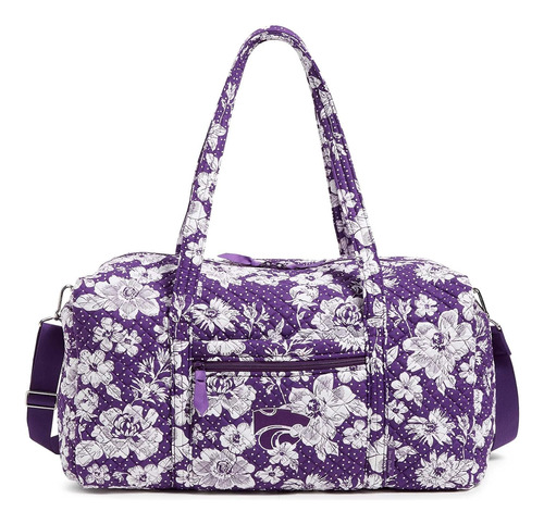 Vera Bradley Bolsa De Viaje Grande De Algodón Universitaria 